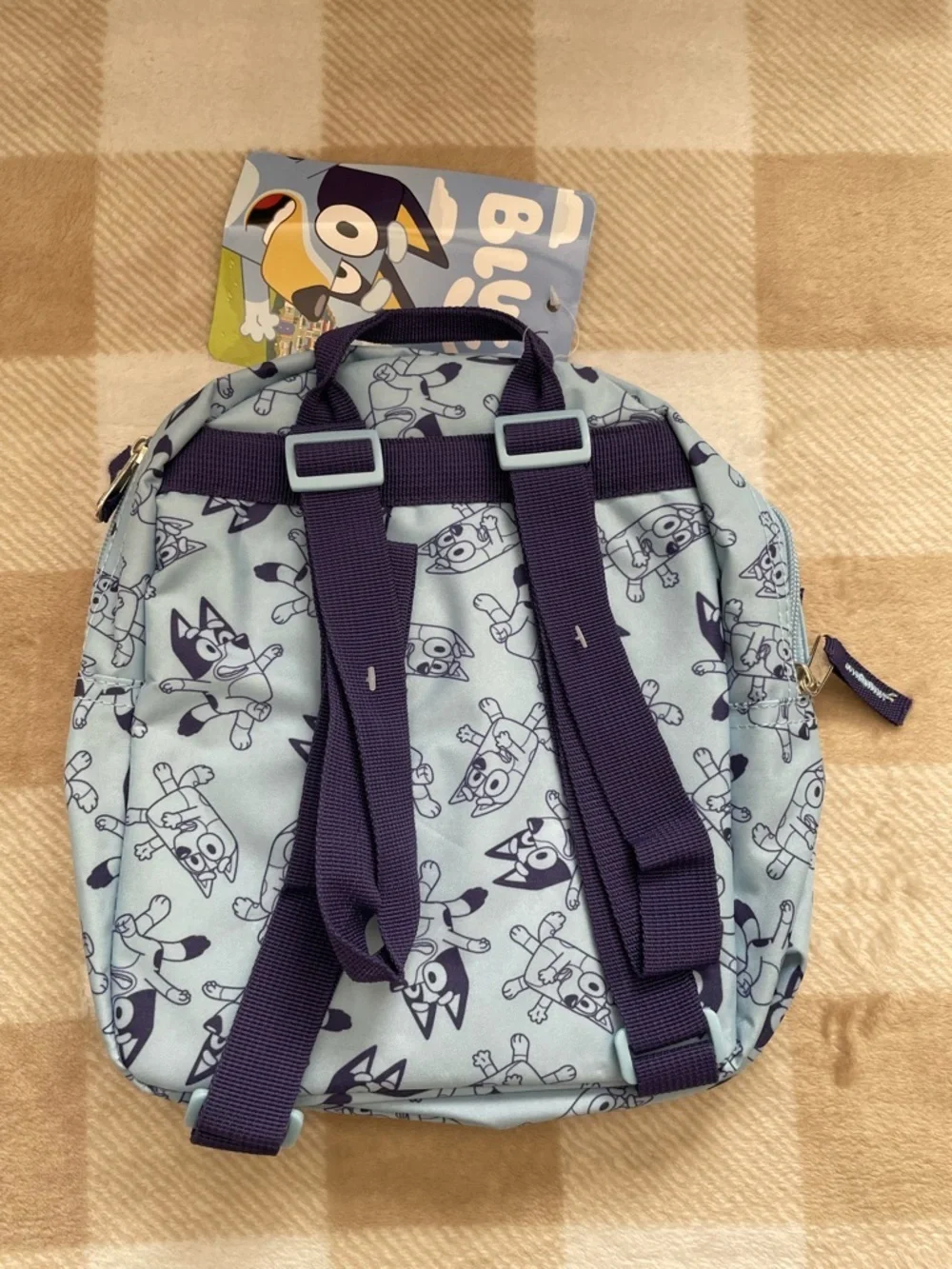 NWT Light Blue Mini Kids Bluey and Bingo Backpack